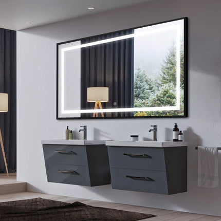 Framed Rectangle Shape LED Mirror