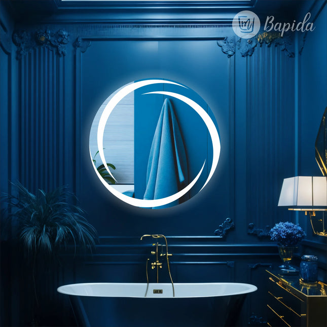 Haley Round LED Mirror with 3 Lights