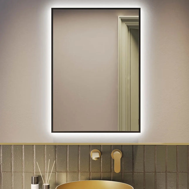 Alexina Wood Framed Rectangle backlit Led Mirror