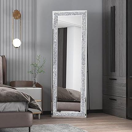Alvy Standing Floor Rectangle Crystal LED Mirror