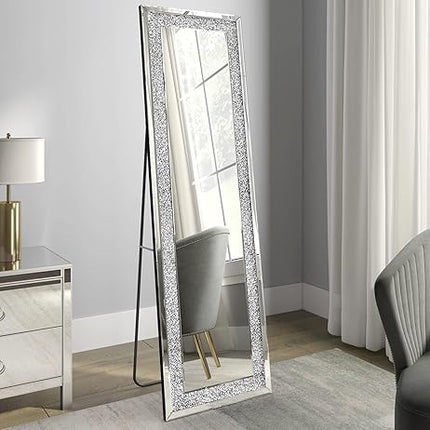 Alvy Standing Floor Rectangle Crystal LED Mirror