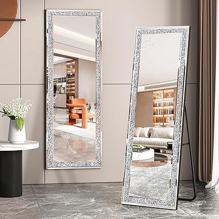 Alvy Standing Floor Rectangle Crystal LED Mirror