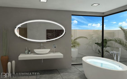 Amreyla Large Oval Led Mirror