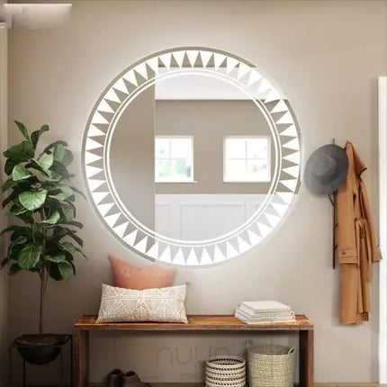 Anahi Round LED Mirror with 3 Lights 2