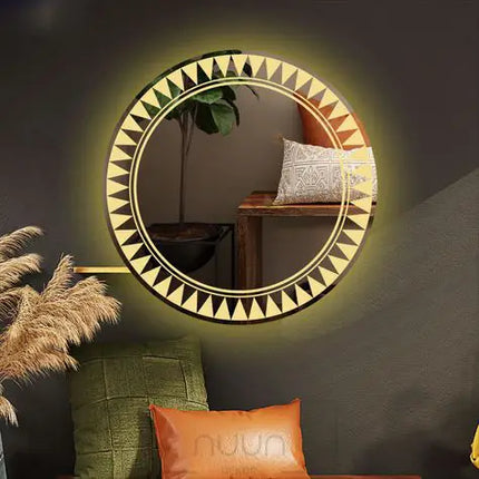 Anahi Round LED Mirror with 3 Lights