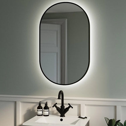 Anakin Wood Framed Capsule Backlit Led Mirror