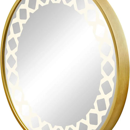 Ancell Metal Framed Round LED Mirror  with 3 Lights