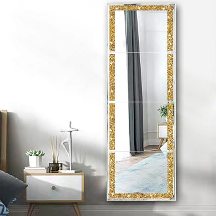 Ansley Rectangle Gold Crystal Mirror 2