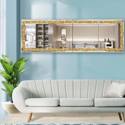 Ansley Rectangle Gold Crystal Mirror 4