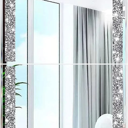 Ansley Rectangle Silver Crystal Mirror