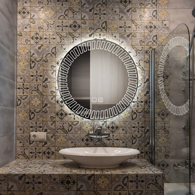 Apollo Round LED Bathroom Mirror (3 Led Lights)