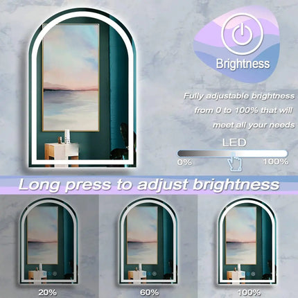 Arch Framless LED Mirror 2