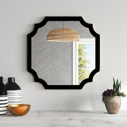 Armstead Asymmetrical Wood Wall Mirror