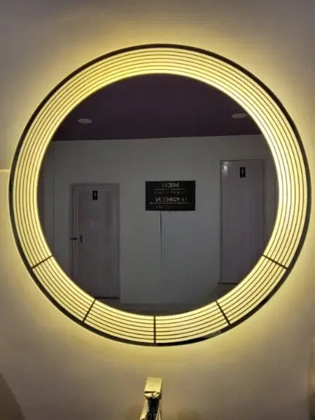 Atherton Round LED Mirror (3 Led Lights)