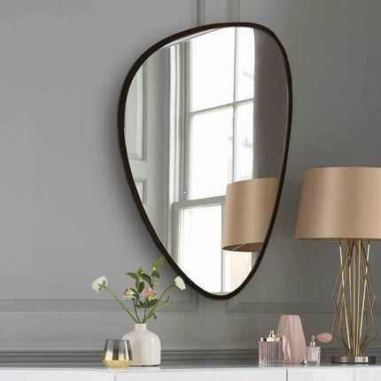 Black Pebble Shaped Mirror
