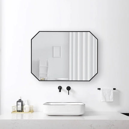 Bouchard Octagon Wood Wall Mirror