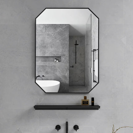Bouchard Octagon Wood Wall Mirror