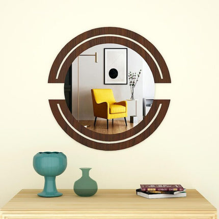 Brown Round Mirror 2