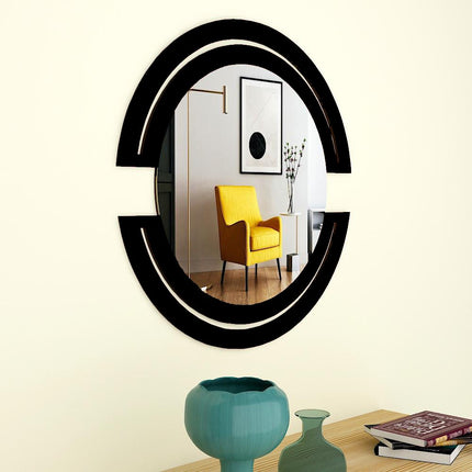 Middle Cut Round Mirror