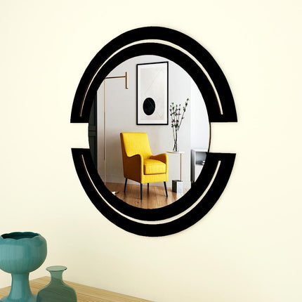 Middle Cut Round Mirror