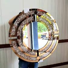 Brown Wykoff Crystal Accent Mirror
