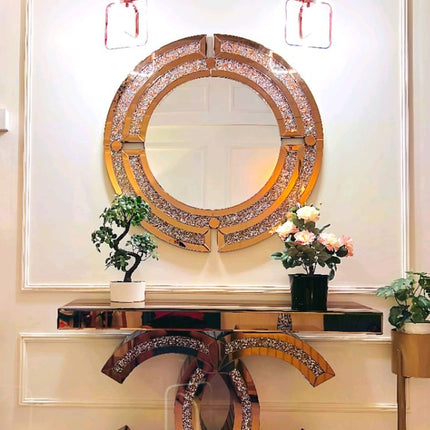 Brown Wykoff Crystal Accent Mirror 3