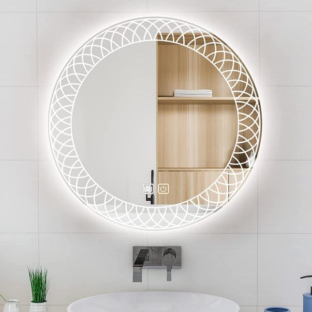 Cadence Round LED Bathroom Mirror (3 Led Lights)