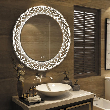 Cadence Round LED Bathroom Mirror (3 Led Lights)