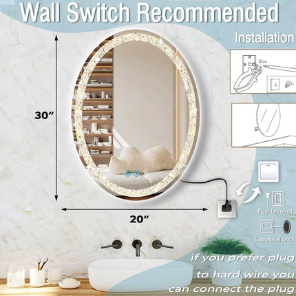 Casmer Crystal Oval LED Mirror4