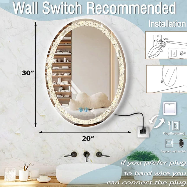 Casmer Crystal Oval LED Mirror4