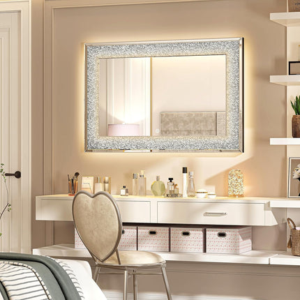 Casmer Crystal Rectangle LED Mirror 3