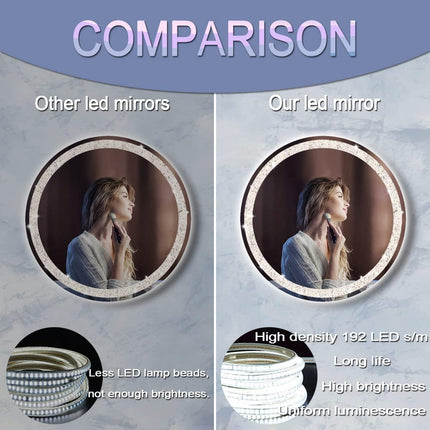 Casmer Crystal Round LED Mirror 5