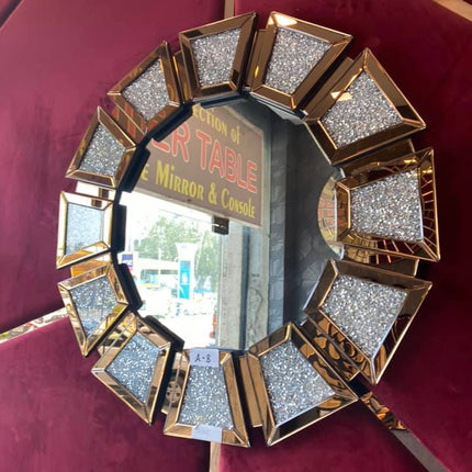 Cassie Round Crystal Mirror 5