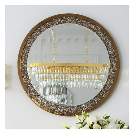 Cosentino Brown Crystal Round Mirror 4