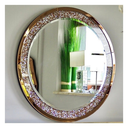 Cosentino Brown Crystal Round Mirror 5
