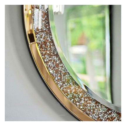 Cosentino Brown Crystal Round Mirror 6