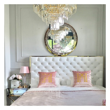 Cosentino Brown Crystal Round Mirror 7