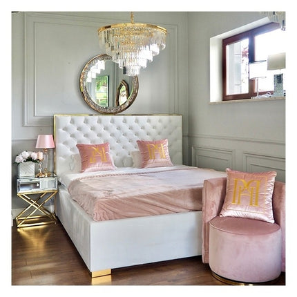 Cosentino Brown Crystal Round Mirror