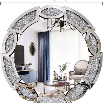 Denahi Round Crystal Mirror 6
