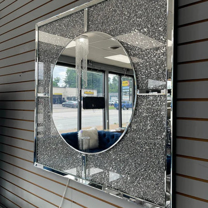 Faustine Crystal Square Wall Mirror 4