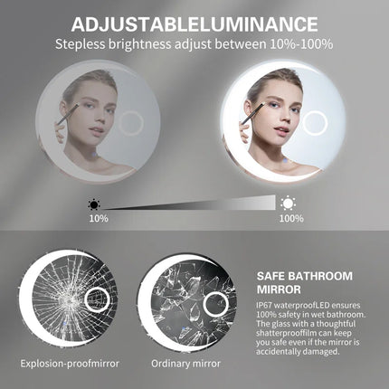 Franciska Round LED Wall Mirror 4