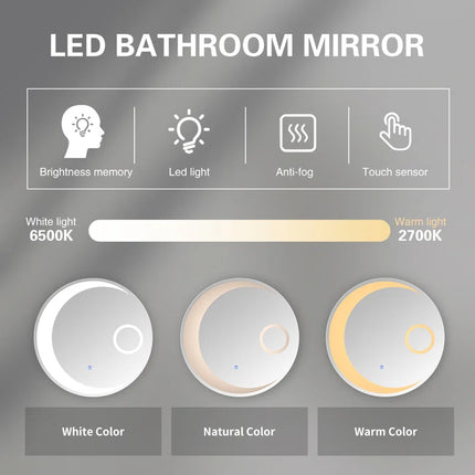 Franciska Round LED Wall Mirror 5