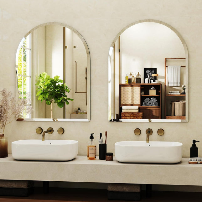 Glenis Frameless Arch Bevel Mirror 2