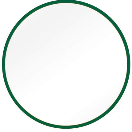 Green Wood Round Wall Mirror 2