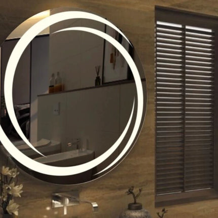 Haley Round LED Mirror with 3 Lights