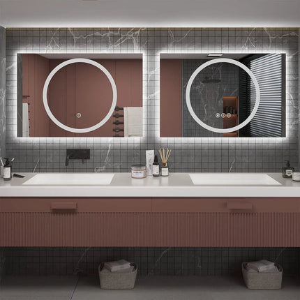 Holton Rectangle LED Mirror with 3 LED Lights 4