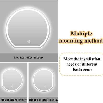 Imiya Semicircle LED Mirror with 3 Lights