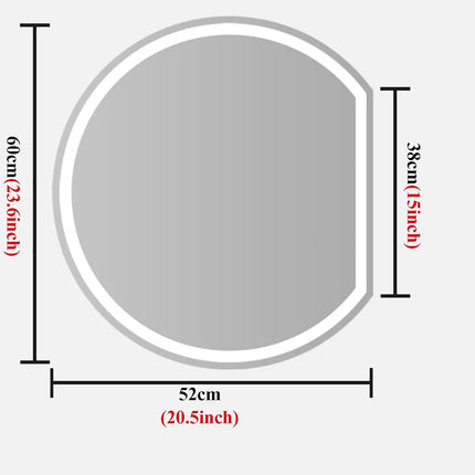 Imiya Semicircle LED Mirror with 3 Lights
