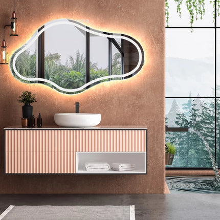 Irregular LED mirror