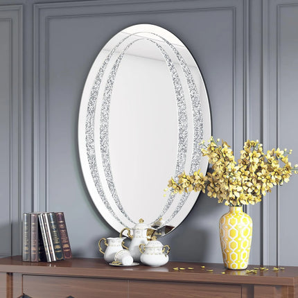 Javell Oval Crystal Mirror